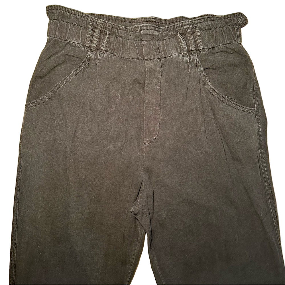 Anthropologie High Rise Black Paperbag Pants Size Small
